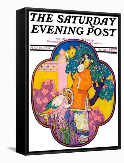 "Chinese Garden," Saturday Evening Post Cover, May 16, 1931-Henry Soulen-Framed Stretched Canvas