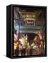 Chinese Gate, China Town at Night, Yokohama, Japan-Christian Kober-Framed Stretched Canvas