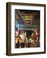 Chinese Gate, China Town at Night, Yokohama, Japan-Christian Kober-Framed Photographic Print