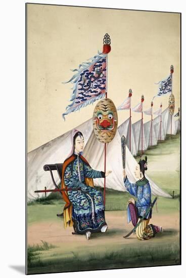 Chinese General and His Wife, C.1810-null-Mounted Premium Giclee Print