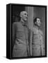 Chinese General Chiang Kai Shek Standing Side by Side W. Communist Ldr. Mao Tse Tung-null-Framed Stretched Canvas