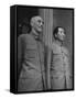 Chinese General Chiang Kai Shek Standing Side by Side W. Communist Ldr. Mao Tse Tung-null-Framed Stretched Canvas