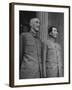 Chinese General Chiang Kai Shek Standing Side by Side W. Communist Ldr. Mao Tse Tung-null-Framed Photographic Print
