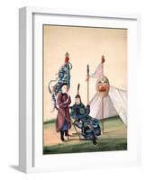 Chinese General with Standard-Bearer, C.1810-null-Framed Giclee Print