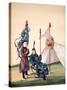 Chinese General with Standard-Bearer, C.1810-null-Stretched Canvas