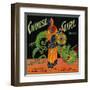 Chinese Girl Orange Label - Riverside, CA-Lantern Press-Framed Art Print