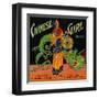 Chinese Girl Orange Label - Riverside, CA-Lantern Press-Framed Art Print