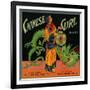 Chinese Girl Orange Label - Riverside, CA-Lantern Press-Framed Art Print