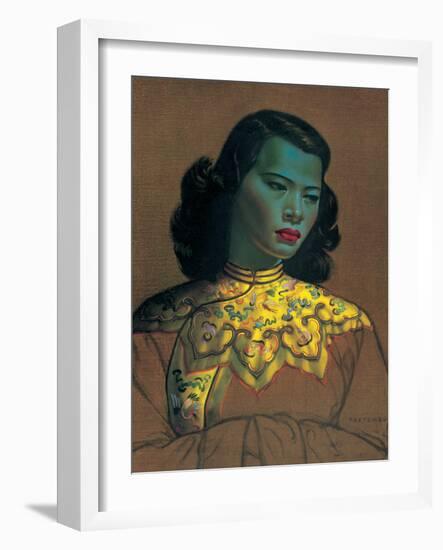 Chinese Girl-Vladimir Tretchikoff-Framed Premium Giclee Print