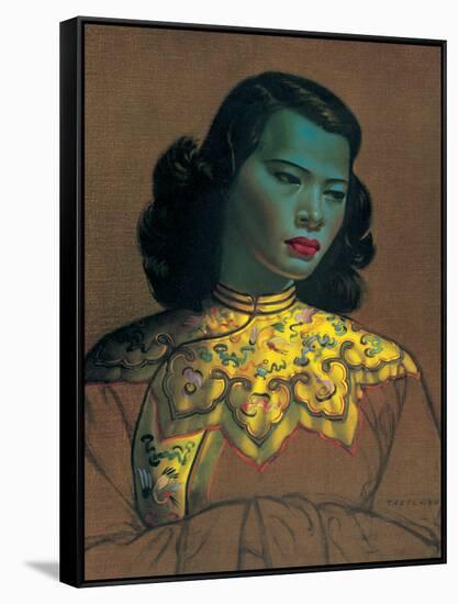 Chinese Girl-Vladimir Tretchikoff-Framed Stretched Canvas