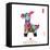 Chinese Goat Toy on White Background, Word for Goat , 2015 is Year of the Goat-kenny001-Framed Stretched Canvas