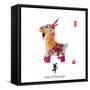 Chinese Goat Toy on White Background, Word for Goat , 2015 is Year of the Goat-kenny001-Framed Stretched Canvas