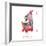 Chinese Goat Toy on White Background, Word for Goat , 2015 is Year of the Goat-kenny001-Framed Photographic Print