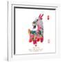 Chinese Goat Toy on White Background, Word for Goat , 2015 is Year of the Goat-kenny001-Framed Photographic Print