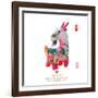 Chinese Goat Toy on White Background, Word for Goat , 2015 is Year of the Goat-kenny001-Framed Photographic Print