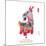 Chinese Goat Toy on White Background, Word for Goat , 2015 is Year of the Goat-kenny001-Mounted Photographic Print