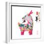 Chinese Goat Toy on White Background, Word for Goat , 2015 is Year of the Goat-kenny001-Framed Photographic Print