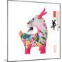 Chinese Goat Toy on White Background, Word for Goat , 2015 is Year of the Goat-kenny001-Mounted Photographic Print