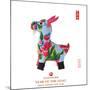 Chinese Goat Toy on White Background, Word for Goat , 2015 is Year of the Goat-kenny001-Mounted Photographic Print