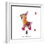 Chinese Goat Toy on White Background, Word for Goat , 2015 is Year of the Goat-kenny001-Framed Photographic Print