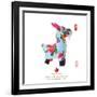 Chinese Goat Toy on White Background, Word for Goat , 2015 is Year of the Goat-kenny001-Framed Photographic Print