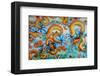 Chinese Golden Dragon on Wall-null-Framed Art Print