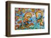 Chinese Golden Dragon on Wall-null-Framed Art Print