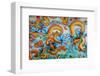 Chinese Golden Dragon on Wall-null-Framed Art Print