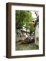 Chinese Gondola in the Water Village of Tongli, Jiangsu, China, Asia-Michael DeFreitas-Framed Photographic Print