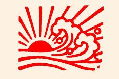 Waves under the Red Sun-Chinese Government-Art Print