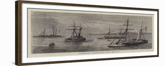 Chinese Gunboats Off Malta-William Edward Atkins-Framed Giclee Print