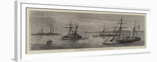 Chinese Gunboats Off Malta-William Edward Atkins-Framed Giclee Print