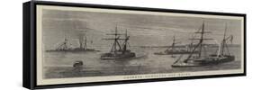 Chinese Gunboats Off Malta-William Edward Atkins-Framed Stretched Canvas