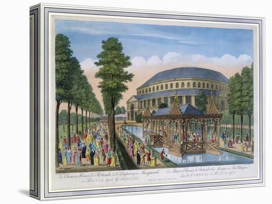 Chinese House, Rotunda and the company in masquerade, Ranelagh Gardens, London, 18th century-John Bowles-Stretched Canvas
