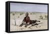 Chinese Immigrant Dying of Thirst in the Mohave Desert, 1800s-null-Framed Stretched Canvas