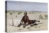 Chinese Immigrant Dying of Thirst in the Mohave Desert, 1800s-null-Stretched Canvas