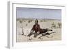 Chinese Immigrant Dying of Thirst in the Mohave Desert, 1800s-null-Framed Giclee Print