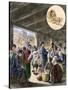 Chinese Immigrants at the San Francisco Custom-Hoouse, 1870s-null-Stretched Canvas