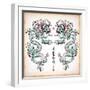Chinese Ink Painting Of Dragon Translation: Blessing Of Double Dragons-yienkeat-Framed Art Print