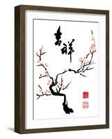 Chinese Ink Painting of Plum Tree-yienkeat-Framed Art Print