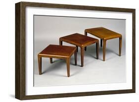 Chinese-Inspired Art Deco Nest of Three Tables-null-Framed Giclee Print