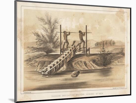 Chinese Irrigating Machine Worked by Men, 1855-Meffert-Mounted Giclee Print