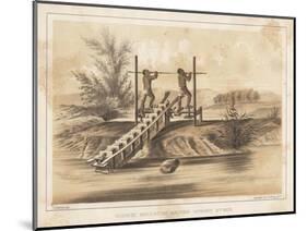 Chinese Irrigating Machine Worked by Men, 1855-Meffert-Mounted Giclee Print