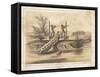 Chinese Irrigating Machine Worked by Men, 1855-Meffert-Framed Stretched Canvas