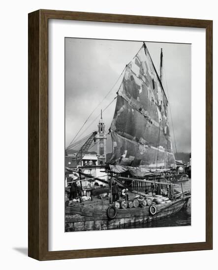 Chinese Junk at Pier-Philip Gendreau-Framed Photographic Print