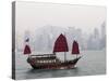 Chinese Junk, Hong Kong, China-Sergio Pitamitz-Stretched Canvas