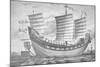 Chinese Junk Keying, the First Chinese Vessel to Reach Europe in 1848-null-Mounted Giclee Print