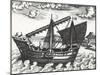 Chinese Junk, Originating from Peregrinationes, by Johann Theodore De Bry, 17th Century-null-Mounted Giclee Print