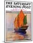 "Chinese Junk," Saturday Evening Post Cover, May 30, 1931-Anton Otto Fischer-Mounted Premium Giclee Print