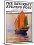 "Chinese Junk," Saturday Evening Post Cover, May 30, 1931-Anton Otto Fischer-Mounted Giclee Print